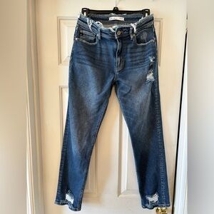 Distressed Blue Jeans